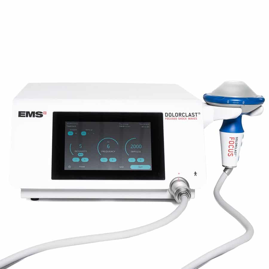 Equipo DolorClast® Focal EMS para fisioterapia y rehabilitación avanzada