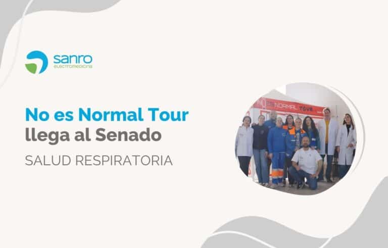 Banner del artículo NO ES NORMAL TOUR y su llegada al Senado sobre salud respiratoria y cribado pulmonar